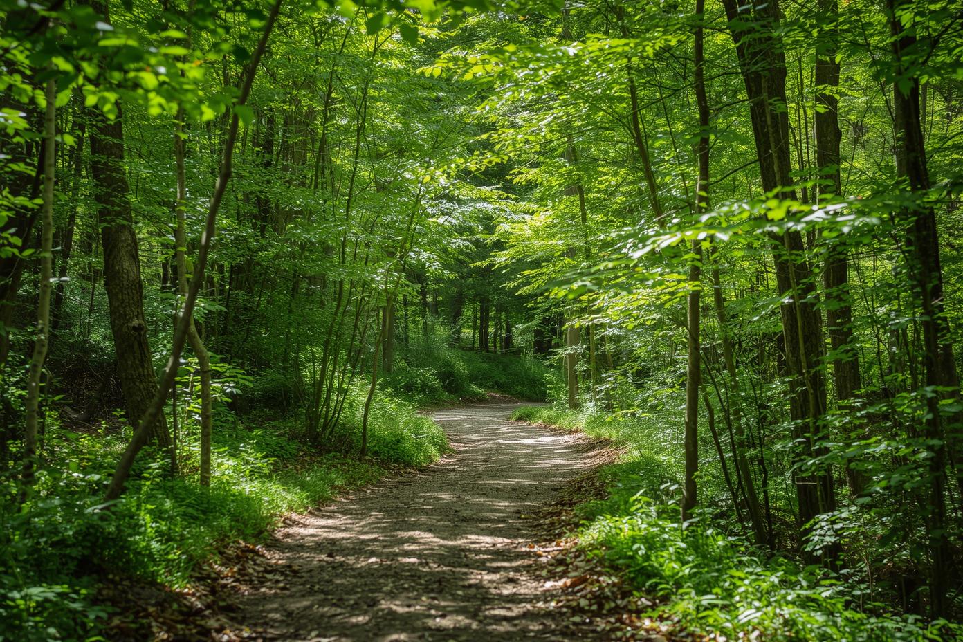 Radweg im Wald