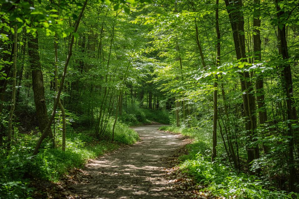 Radweg im Wald