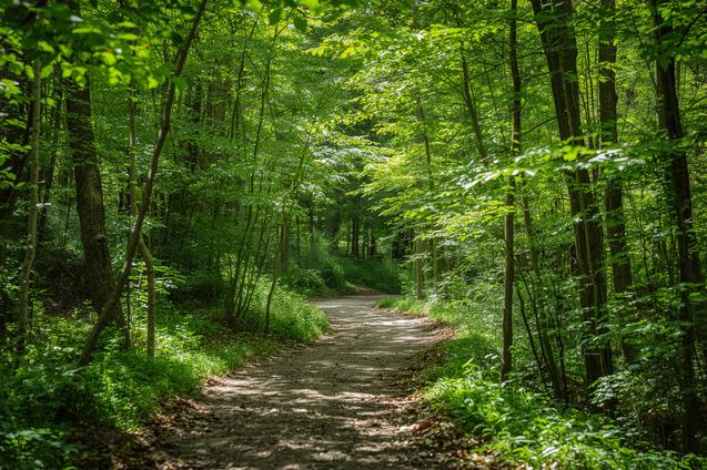 Radweg im Wald Radweg im Wald