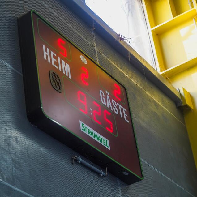 Anzeigetafel beim Neujahrsturnier 2026