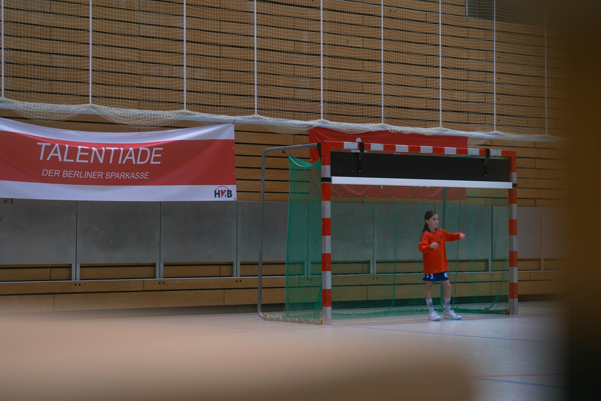 Talentiade 2026 Aufnahme des Handballtores bei der Talentiade der E-Jugend 2026