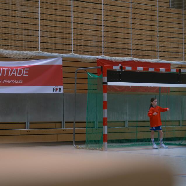 Talentiade 2026 Aufnahme des Handballtores bei der Talentiade der E-Jugend 2026