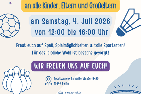 Kindersportfest 2026 Kindersportfest am 04. Juli 2026