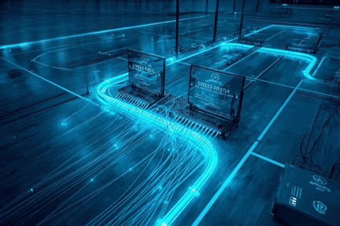 Glasfaser in der Sporthalle In der Sporthalle in der Samariterstraße wurde Glasfaser verlegt.