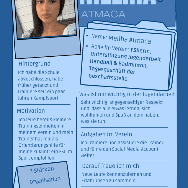 Steckbrief Meliha Steckbrief von Meliha, als Vorstellung
