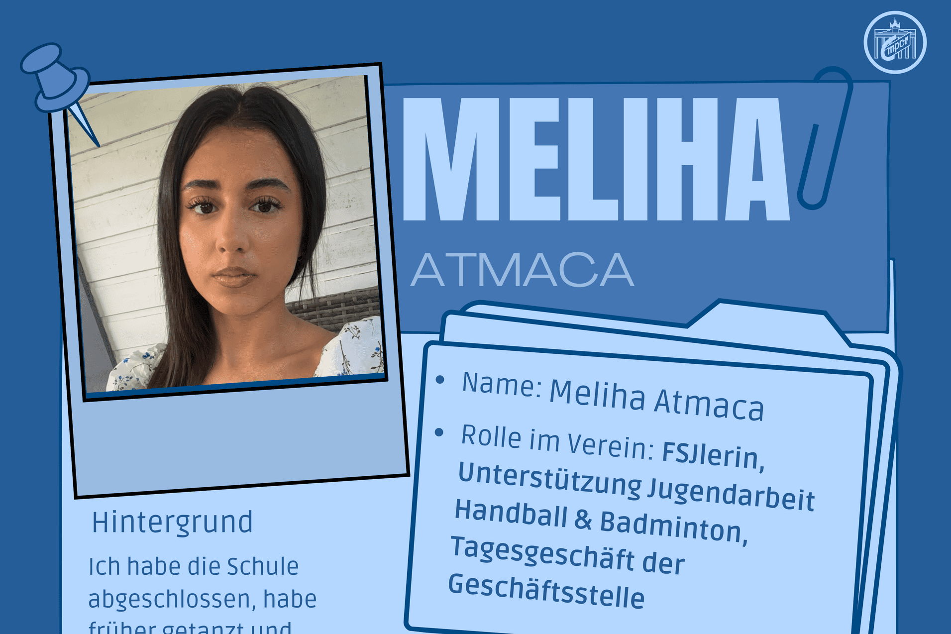 Steckbrief Meliha Steckbrief von Meliha, als Vorstellung