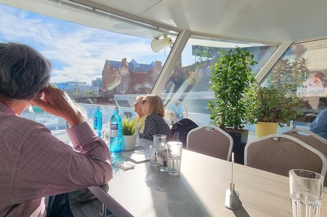 Dampferfahrt 2025 Blick auf die Spree während der Dampferfahrt 2025